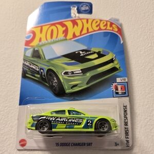 2015 Dodge Charger SRT Hot Wheels HW First Response 1/10 Green Diecast